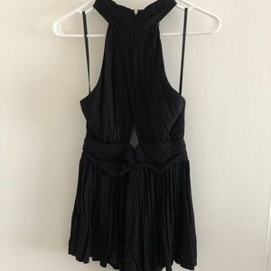 LF Black High Neck Romper
